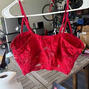 Red Lace Tank Top